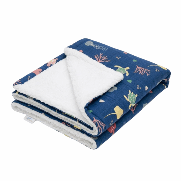 Baby-Fleece-Decke, 93 × 58 cm, Sea Turtle