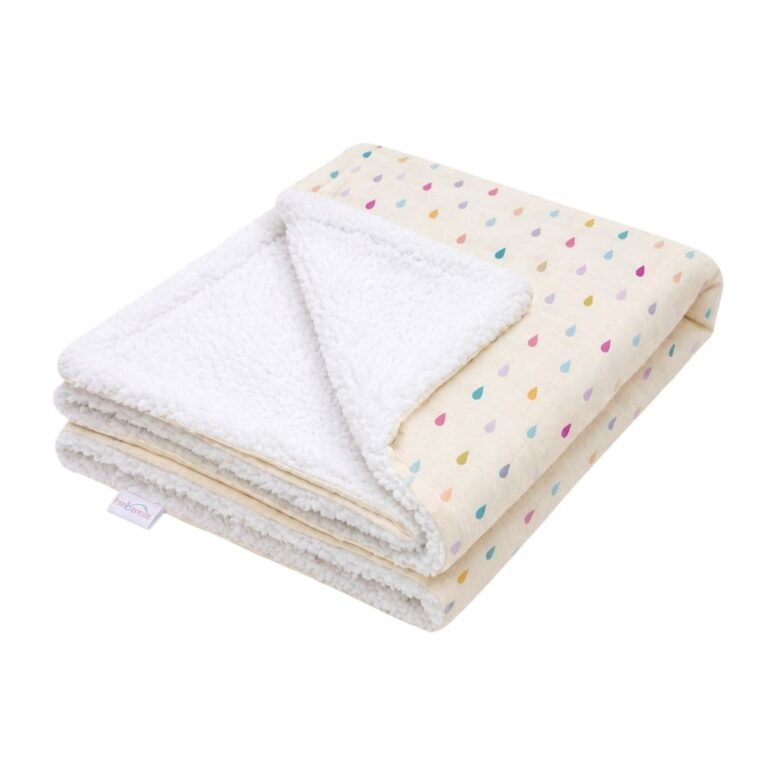 Baby-Fleece-Decke, 93 × 58 cm, Drops
