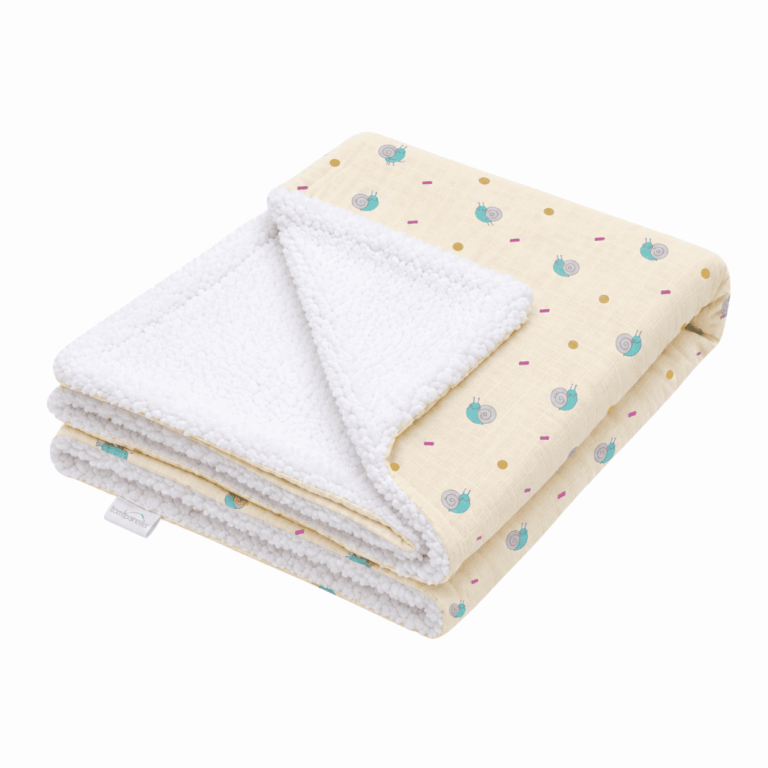 Schapenvachtdeken voor baby's van 93 × 58 cm Snails